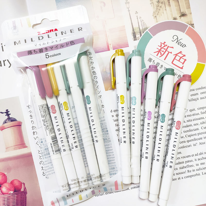 Copic Marker Sketch - NEW zebra mildliner highlighter markers,WKT7 double-ended