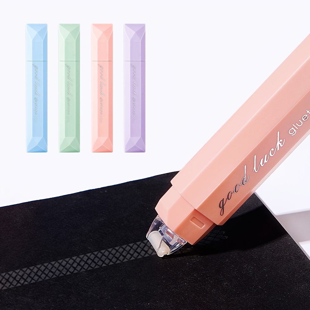 Memo Pad Sticky - 4PCS Rotating Double-Sided Dot Glue Pen