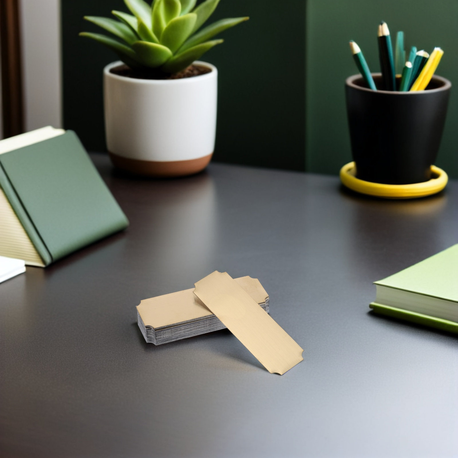 Desk Name Plate - 20Pcs Stainless Steel Nameplate Blanks Rectangular