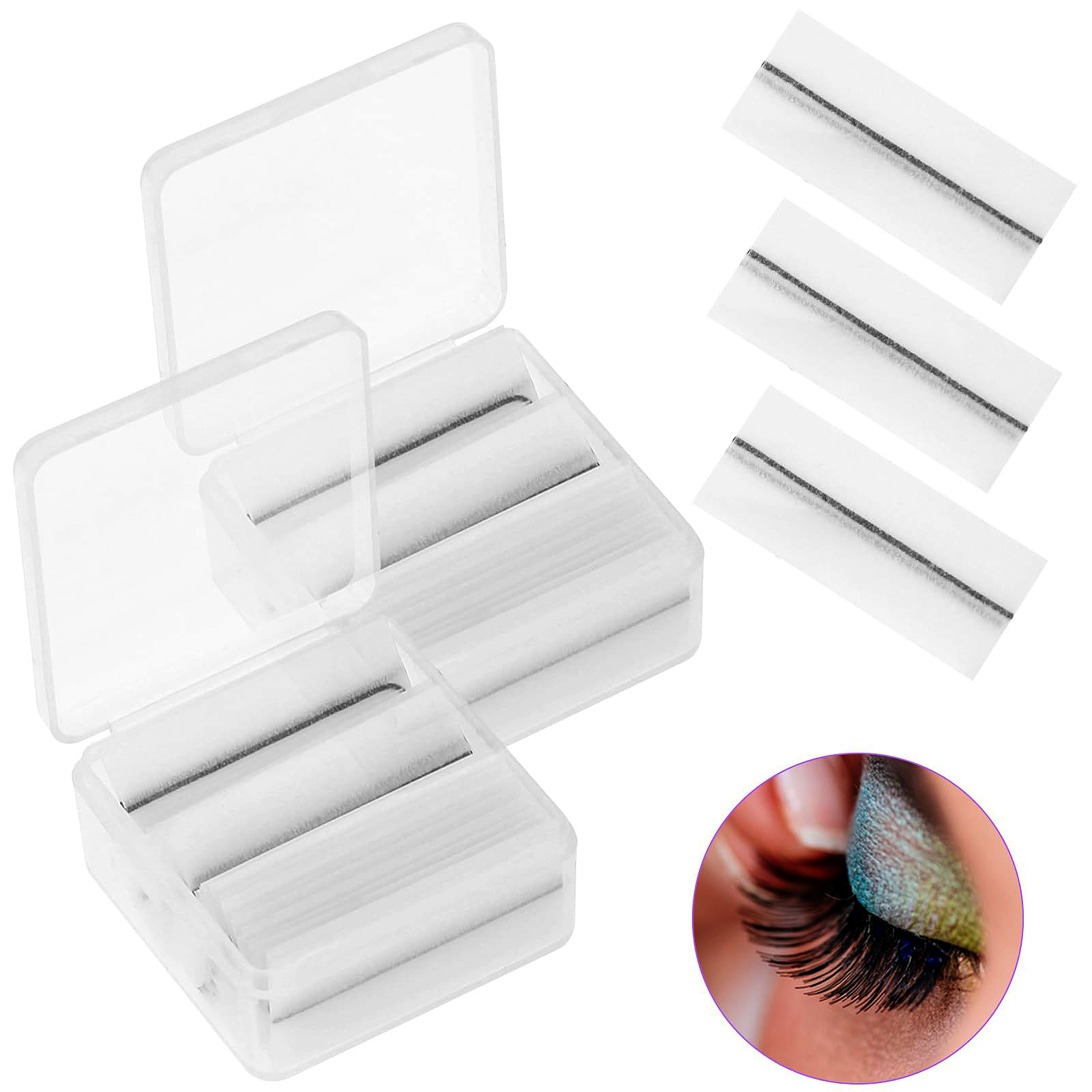 80PCS Eyelash Adhesive Strips, - Glue Stick Pack ulasan dan harga