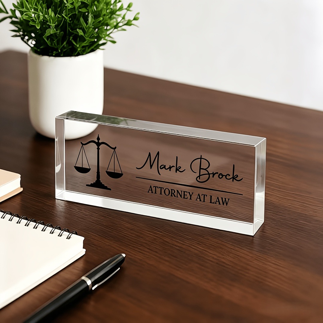 Personalized Lawyer & Judge Ac - Desk Name Plate ulasan dan harga