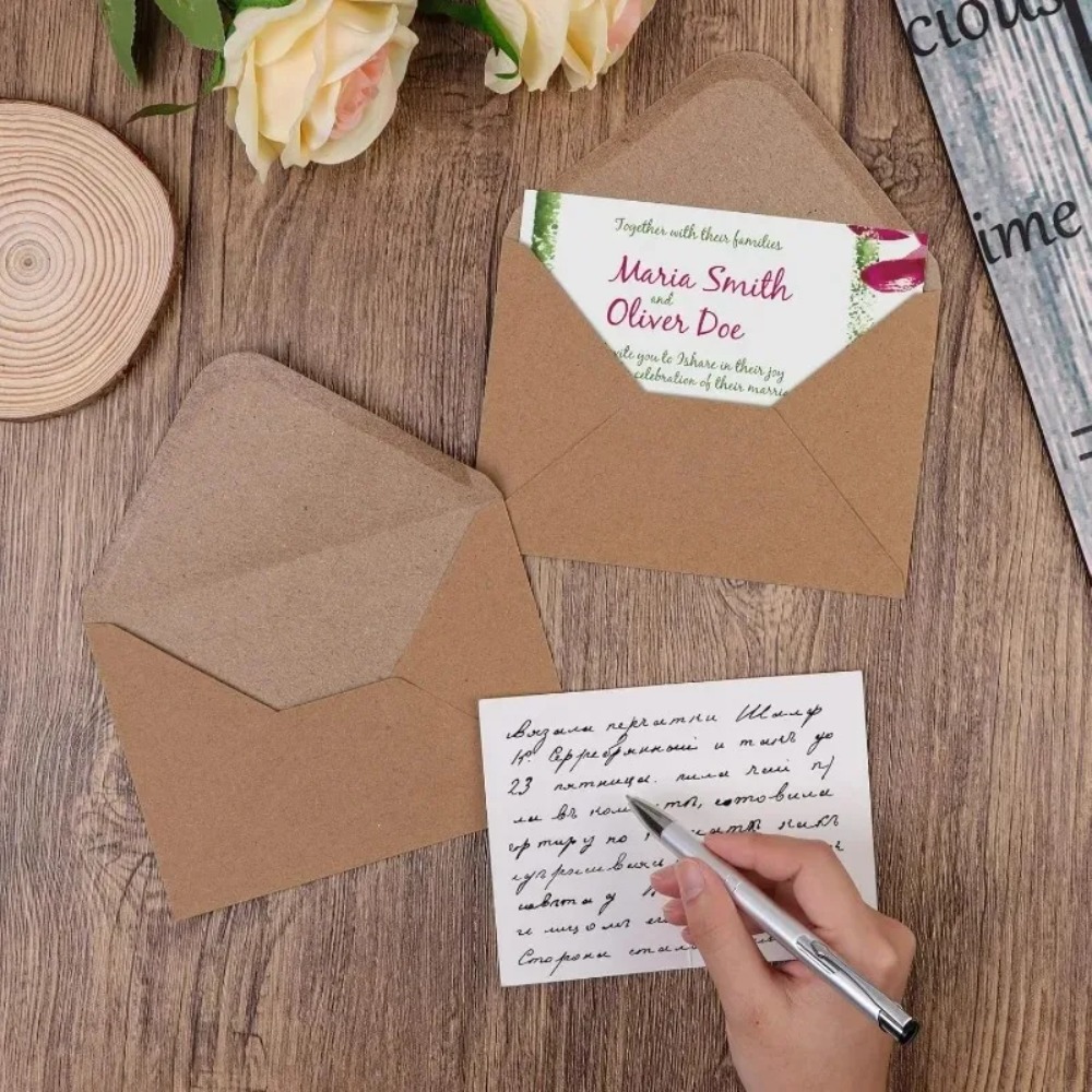 50Pcs Classical Brown Kraft Bl - Letter Envelope Kraft ulasan dan harga