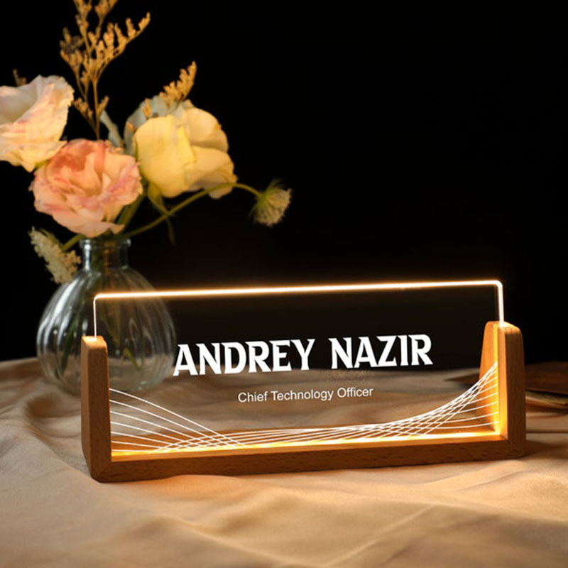 Customizable Personalized Ligh - Desk Name Plate ulasan dan harga