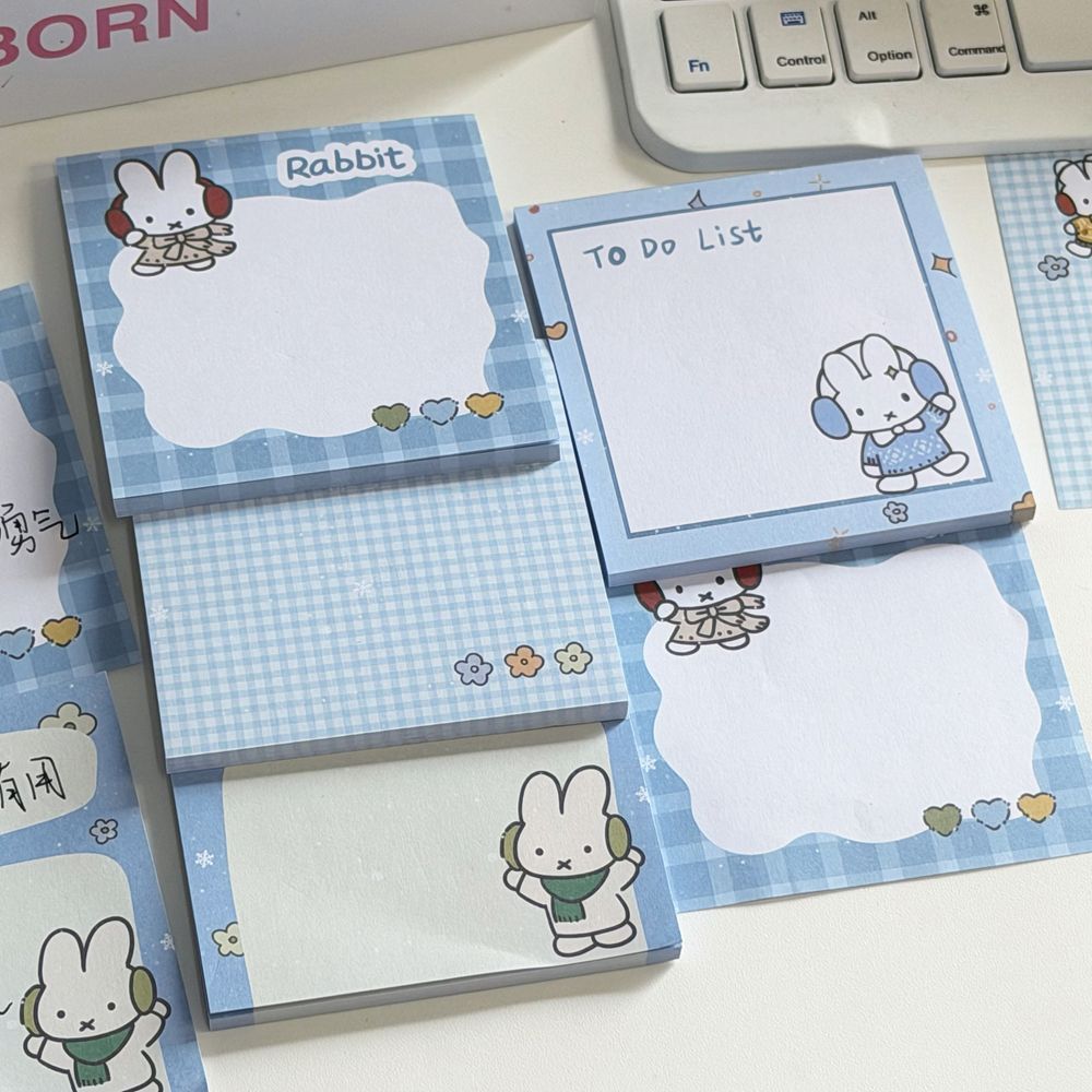 Kawaii Blue Grid Miffy Rabbit  - Stationery Office Items List ulasan dan harga