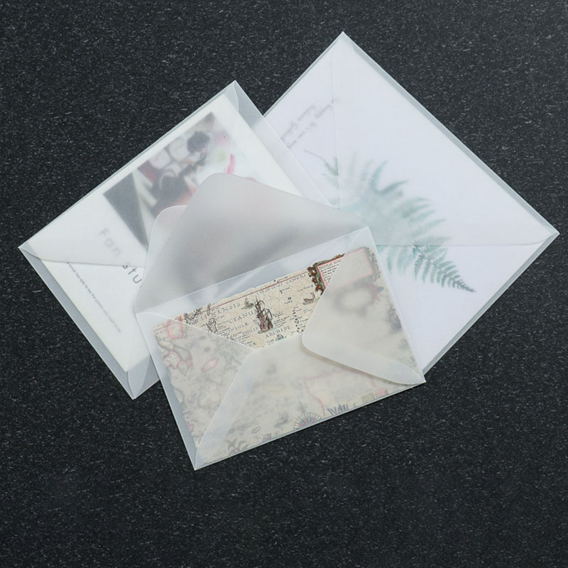 50pcs Translucent Blank Envelo - Letter Envelope Kraft ulasan dan harga