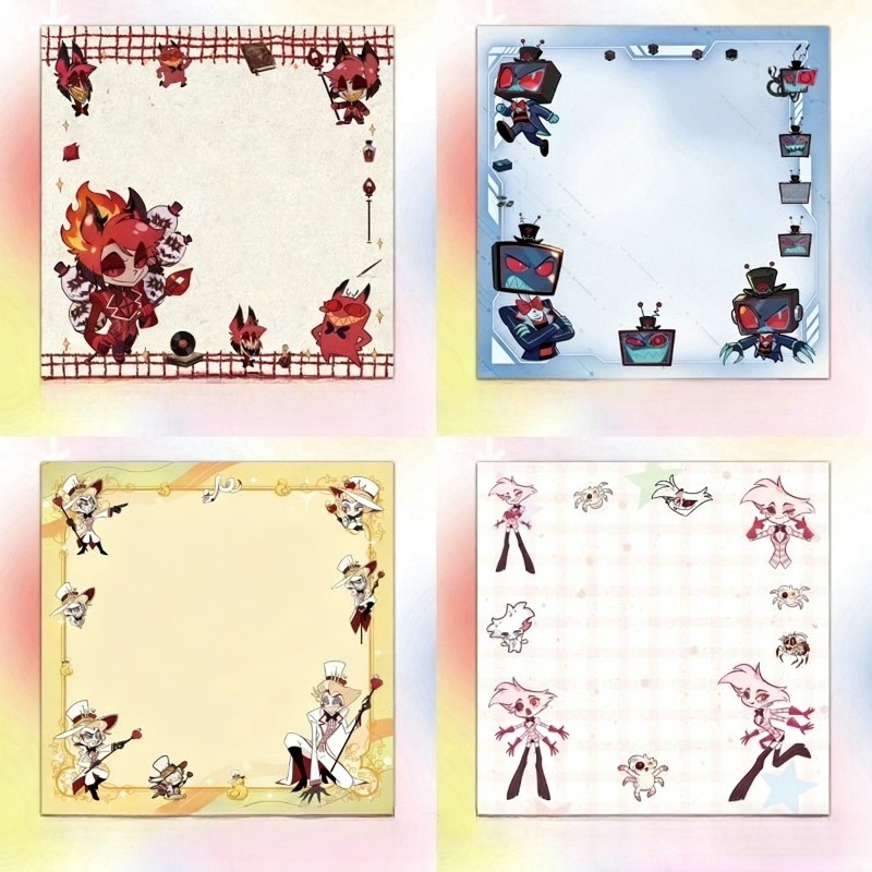 4Pcs Hazbin Hotel Zestial & Al - Stationery Office ulasan dan harga